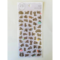 Japan Mind Wave Kawaii Dark Grey Cats Stickers Sheet