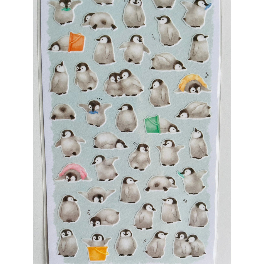 Japan Mind Wave Kawaii Penguins Stickers Sheet