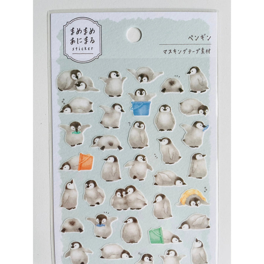 Japan Mind Wave Kawaii Penguins Stickers Sheet