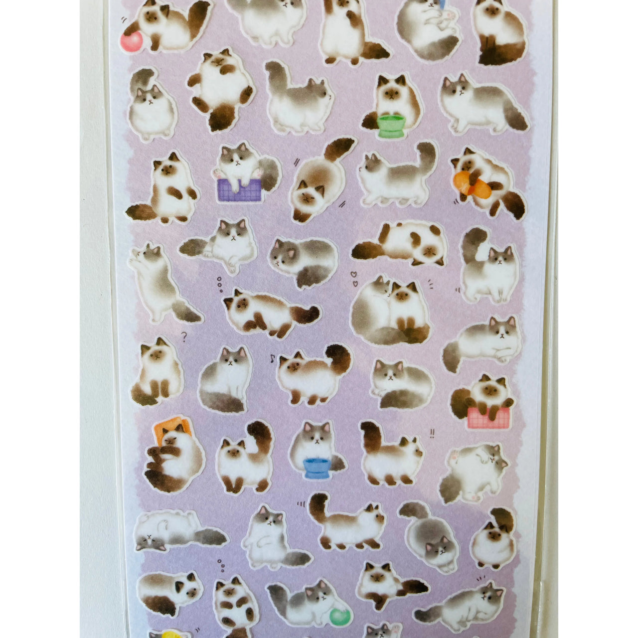 Japan Mind Wave Kawaii Ragdoll Cats Stickers Sheet