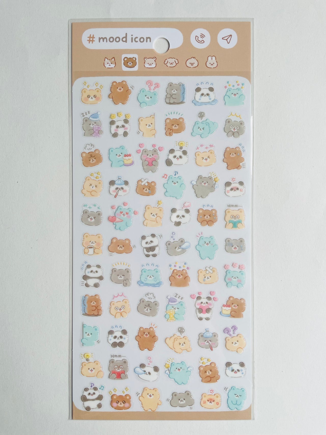 Japan Mind Wave Mood Icon Bear Kawaii Stickers
