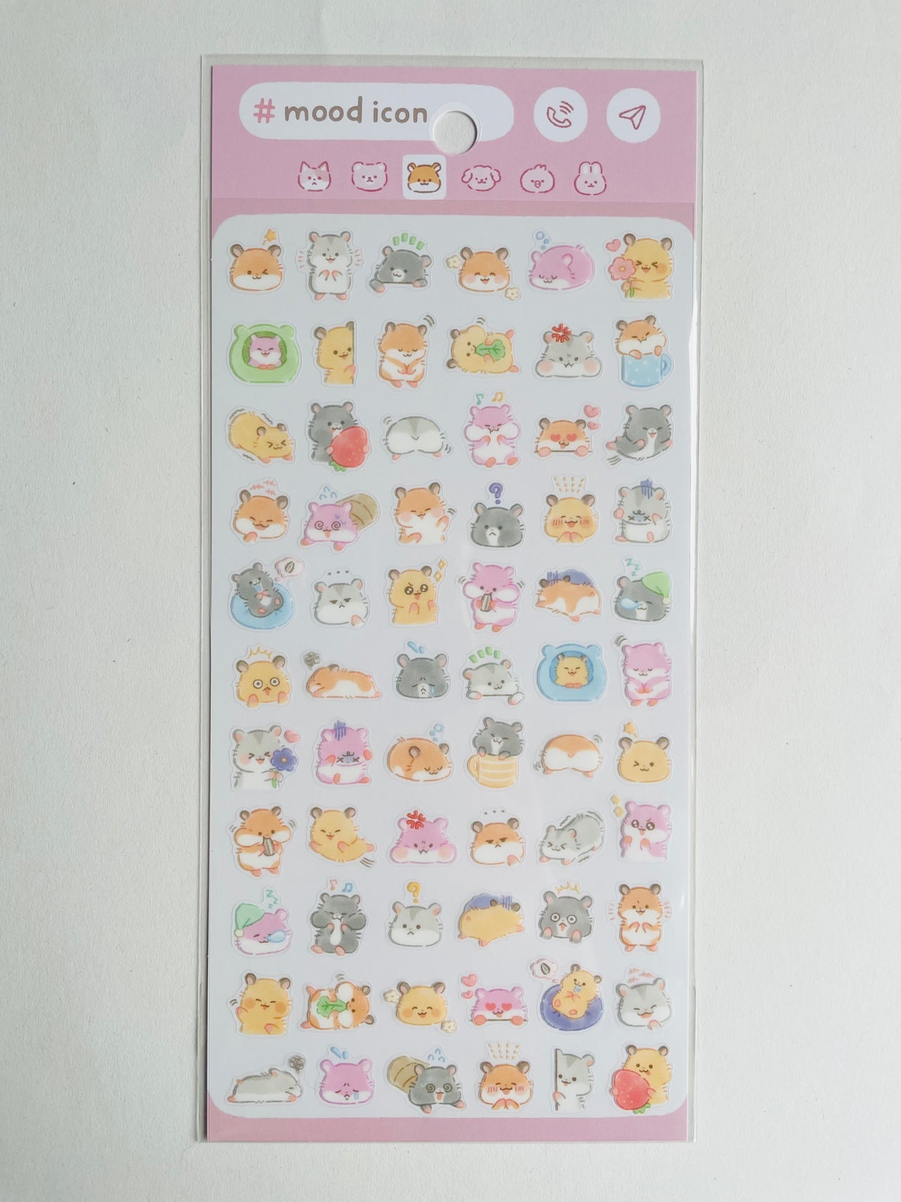 Japan Mind Wave Mood Icon Hamster Kawaii Stickers
