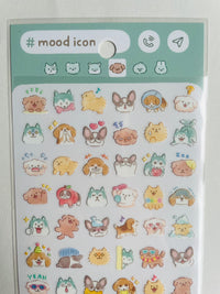 Japan Mind Wave Mood Icon Puppy Dog Kawaii Stickers