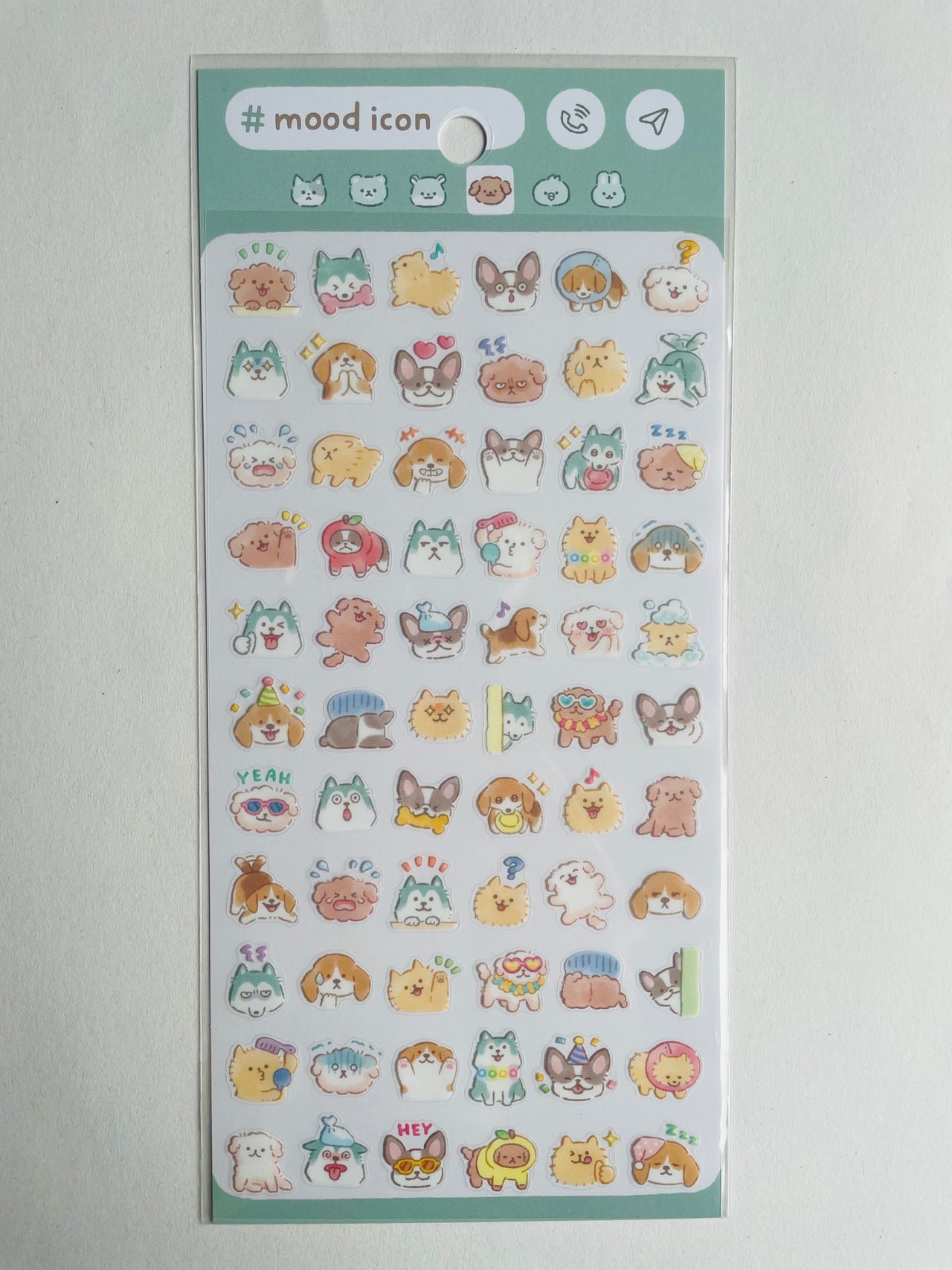 Japan Mind Wave Mood Icon Puppy Dog Kawaii Stickers