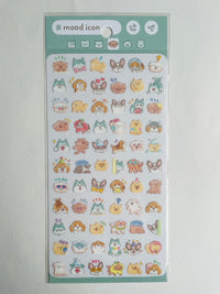 Japan Mind Wave Mood Icon Puppy Dog Kawaii Stickers