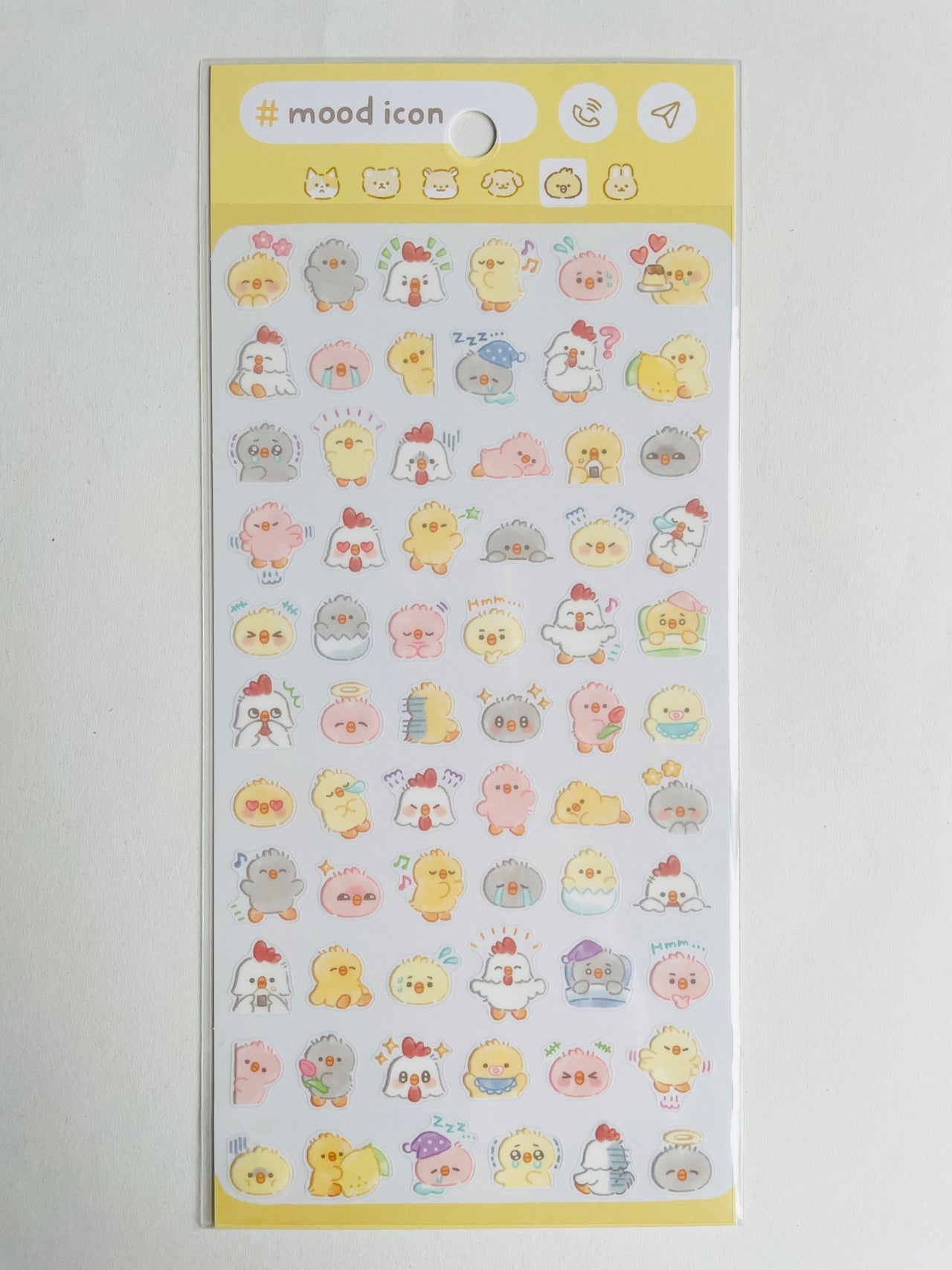 Japan Mind Wave Mood Icons Baby Chicks Kawaii Stickers
