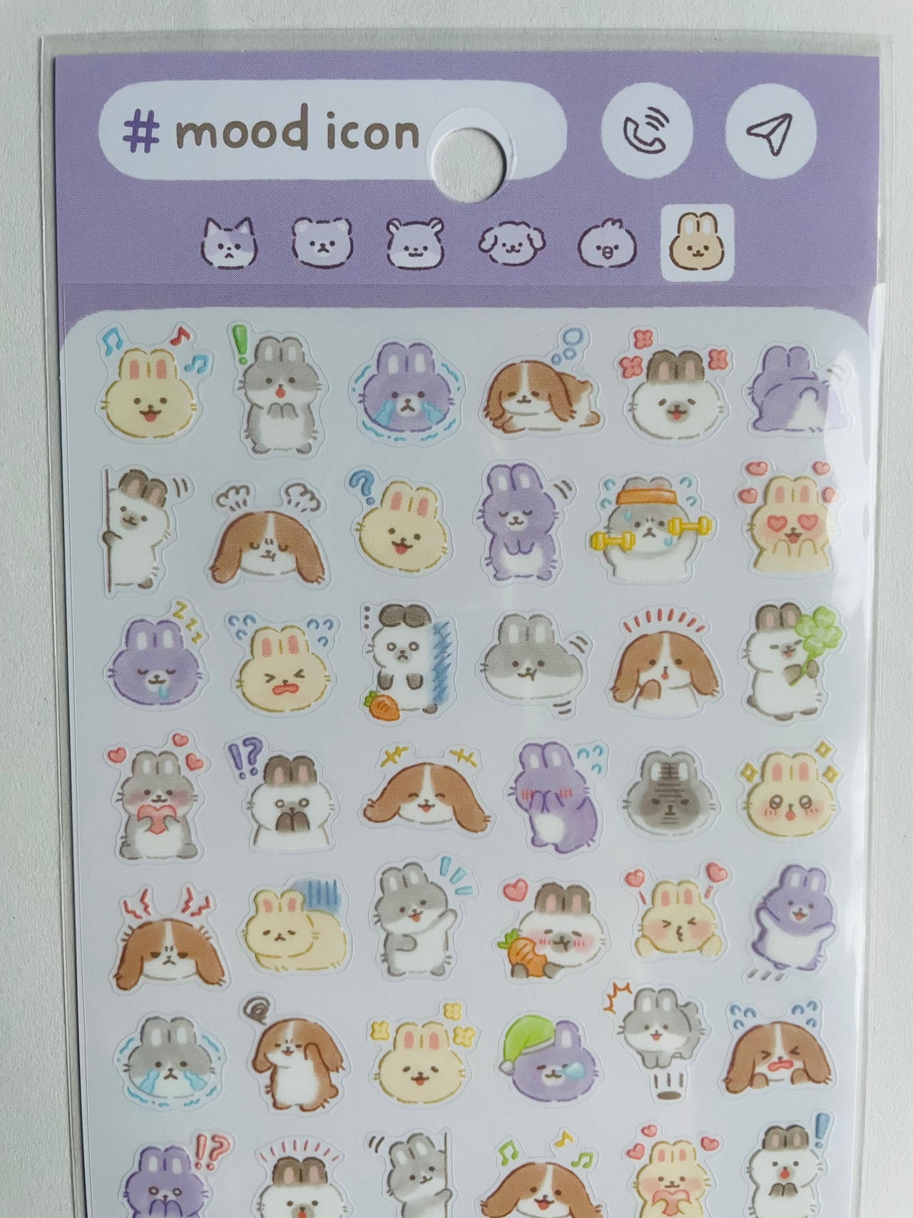 Japan Mind Wave Mood Icons Bunny Rabbit Kawaii Stickers