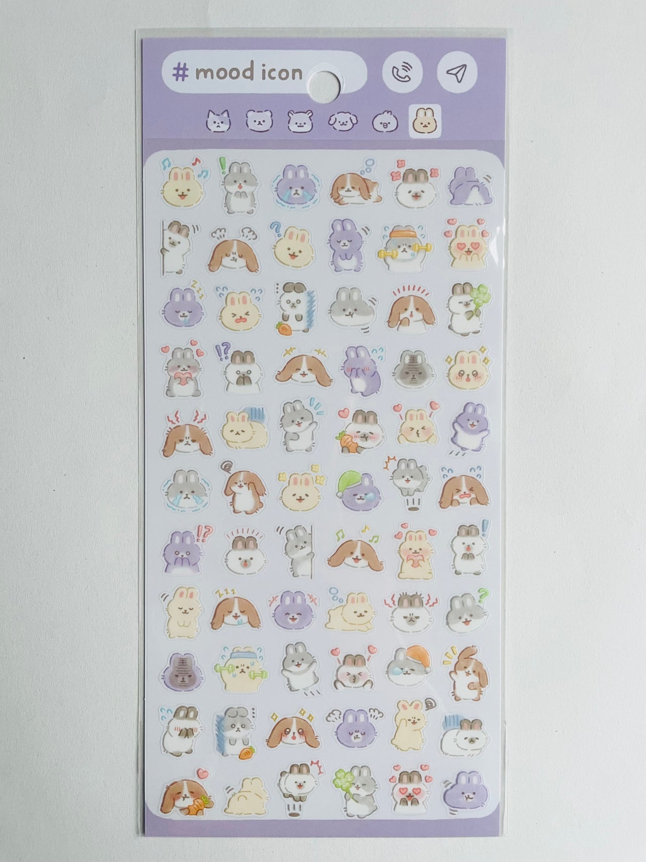 Japan Mind Wave Mood Icons Bunny Rabbit Kawaii Stickers