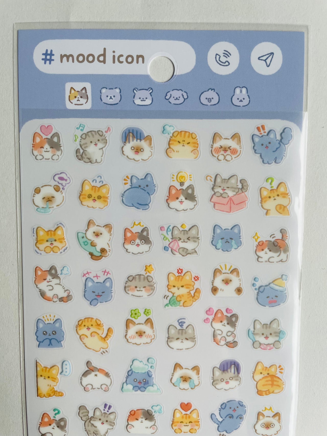 Japan Mind Wave Mood Icons Cat Kawaii Stickers