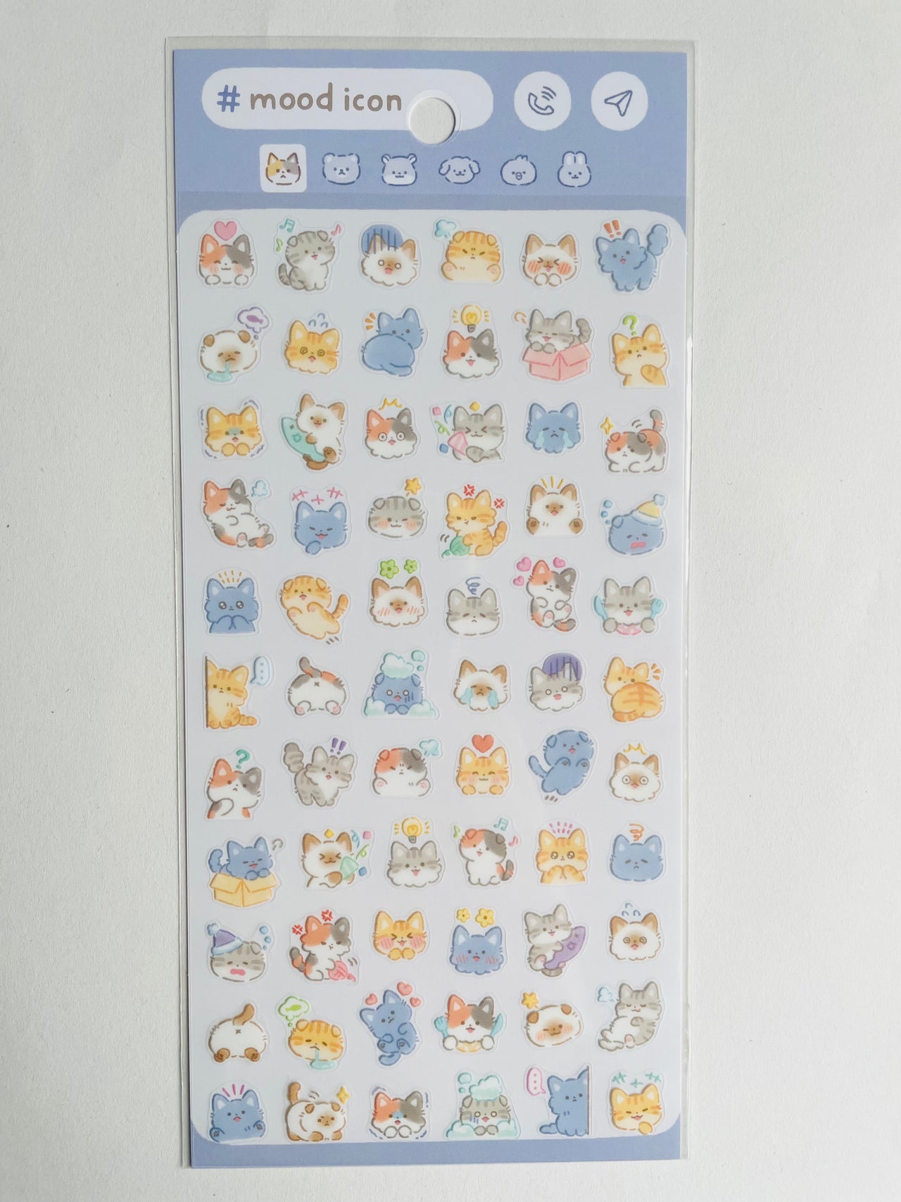 Japan Mind Wave Mood Icons Cat Kawaii Stickers