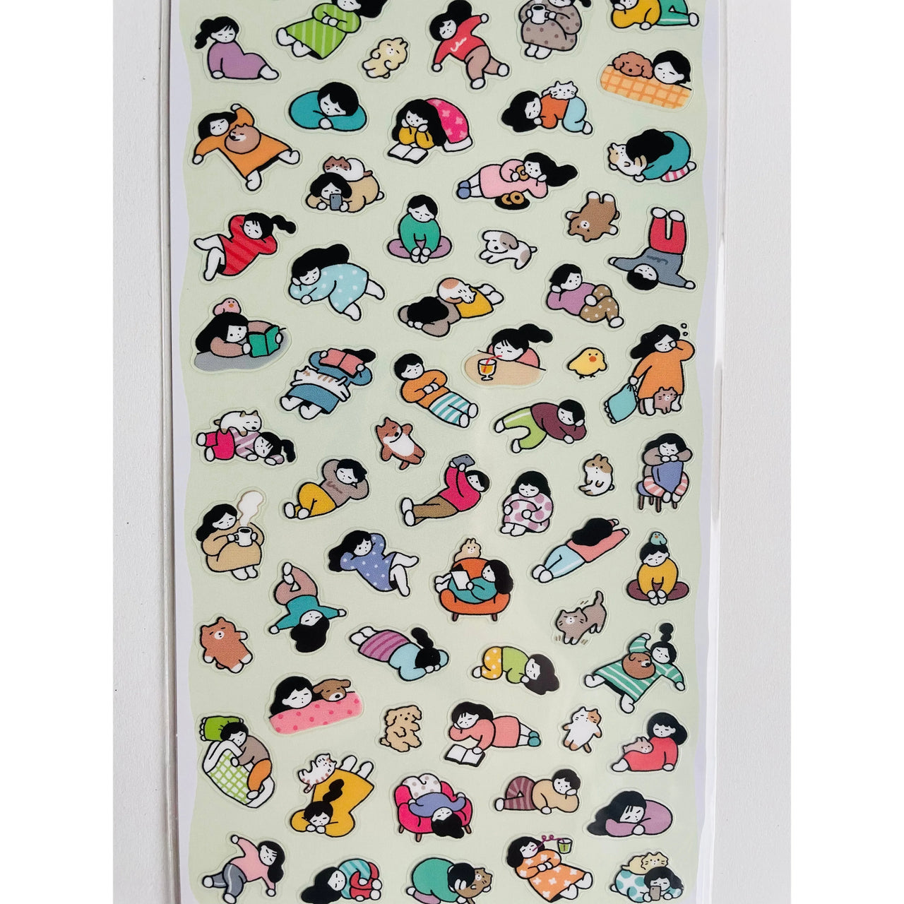 Japan Mind Wave Seals Kawaii People and Pets Stickers Sheet