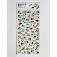 Japan Mind Wave Seals Kawaii People and Pets Stickers Sheet