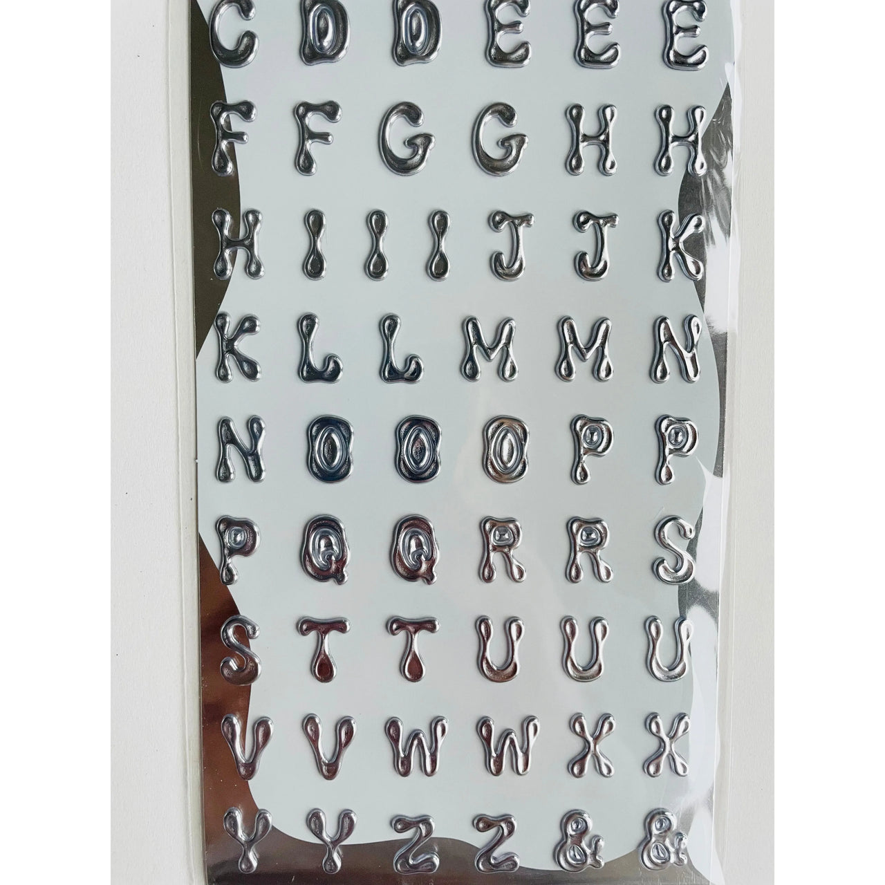 Japan Mind Wave Shiny Metal Stickers - Alphabet