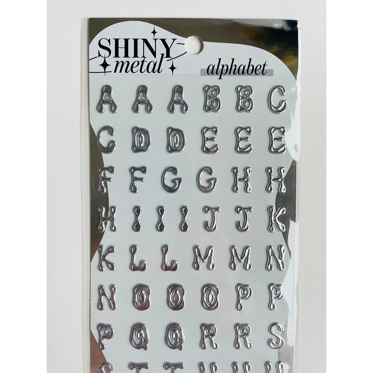Japan Mind Wave Shiny Metal Stickers - Alphabet