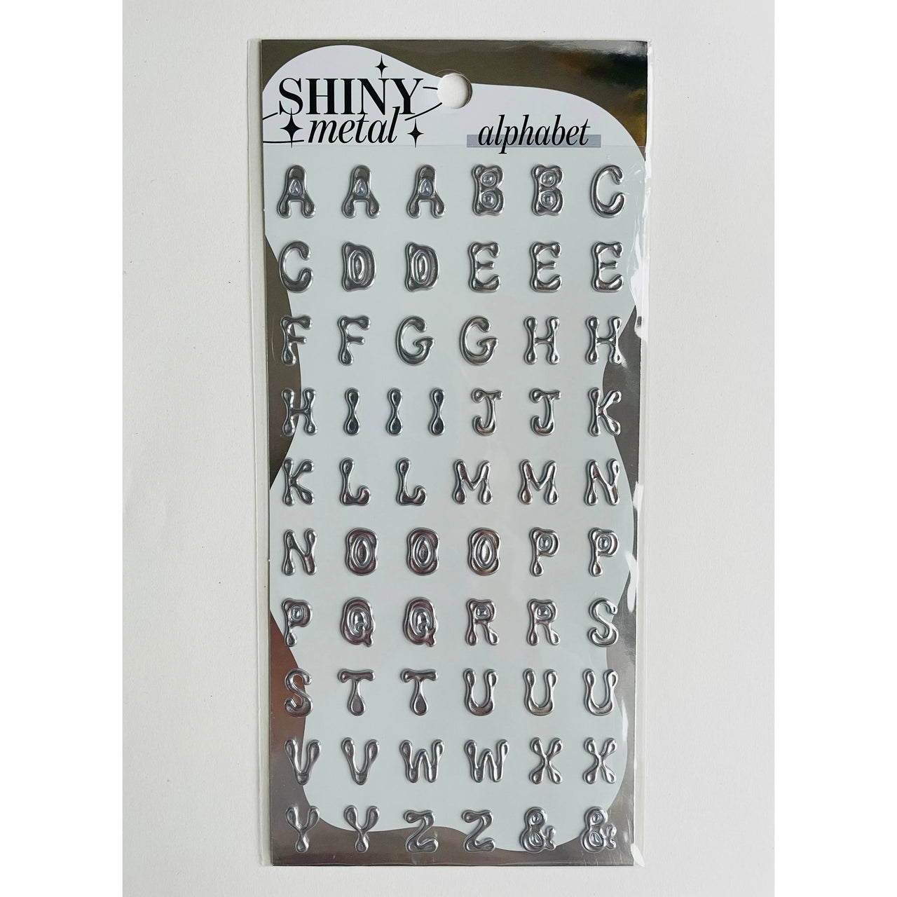 Japan Mind Wave Shiny Metal Stickers - Alphabet