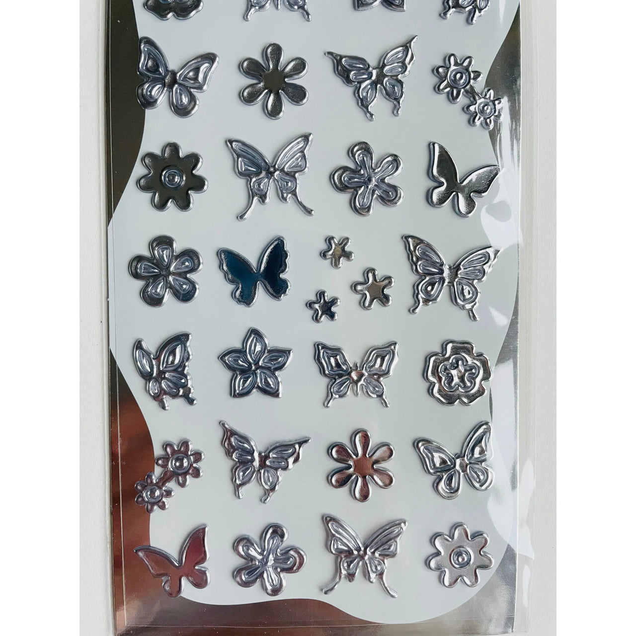 Japan Mind Wave Shiny Metal Stickers - Butterfly