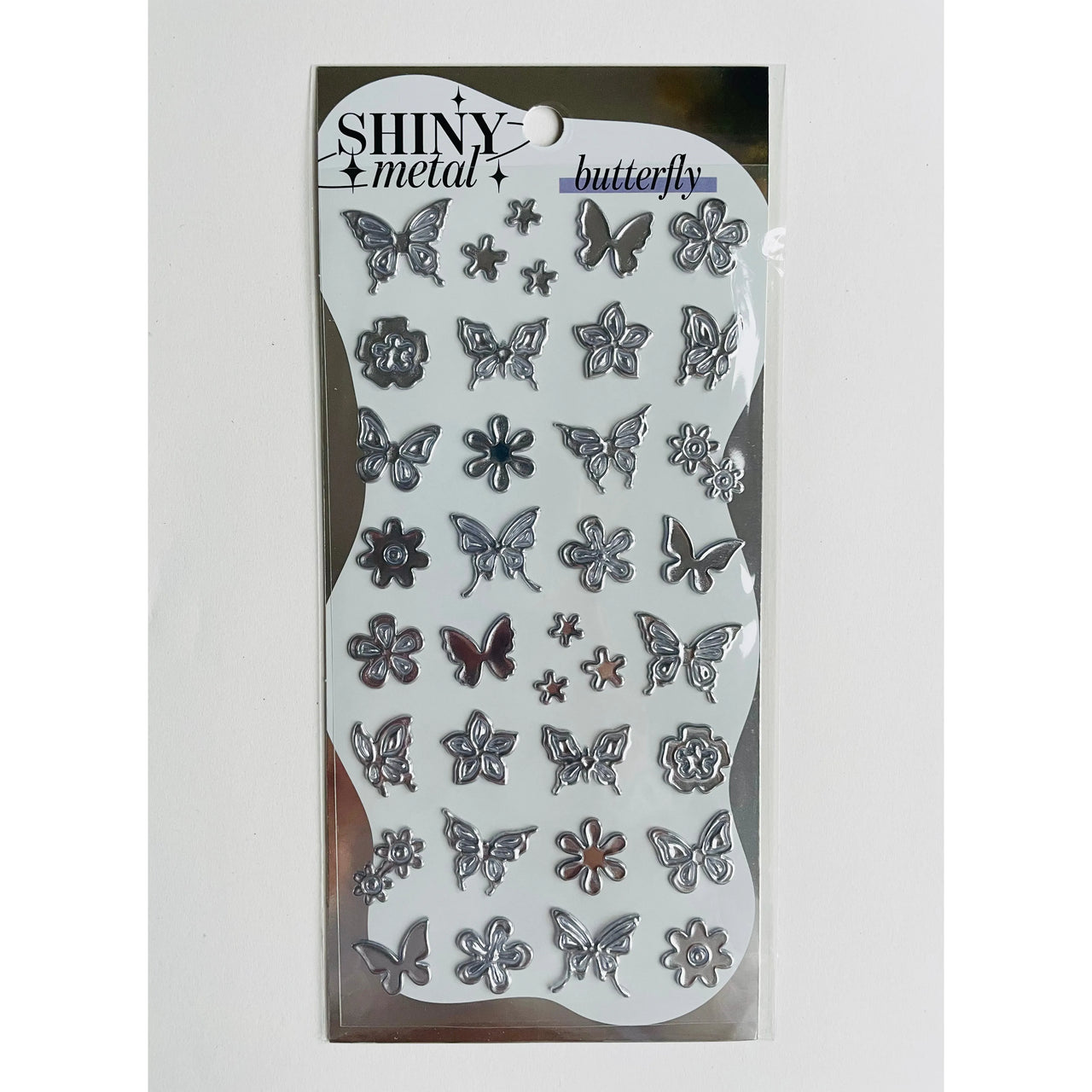 Japan Mind Wave Shiny Metal Stickers - Butterfly