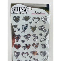 Japan Mind Wave Shiny Metal Stickers - Heart