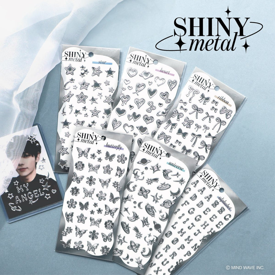 Japan Mind Wave Shiny Metal Stickers - Butterfly