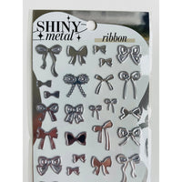 Japan Mind Wave Shiny Metal Stickers - Ribbon
