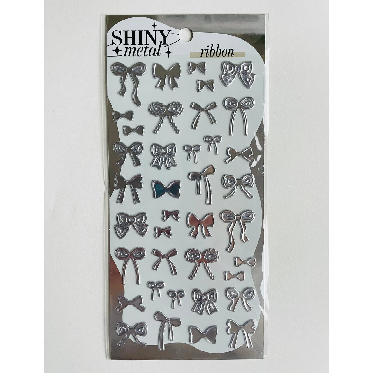 Japan Mind Wave Shiny Metal Stickers - Ribbon