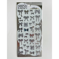 Japan Mind Wave Shiny Metal Stickers - Ribbon