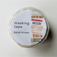 Japan Mind Wave Brown Book Masking Washi Tape - Neko Stationary