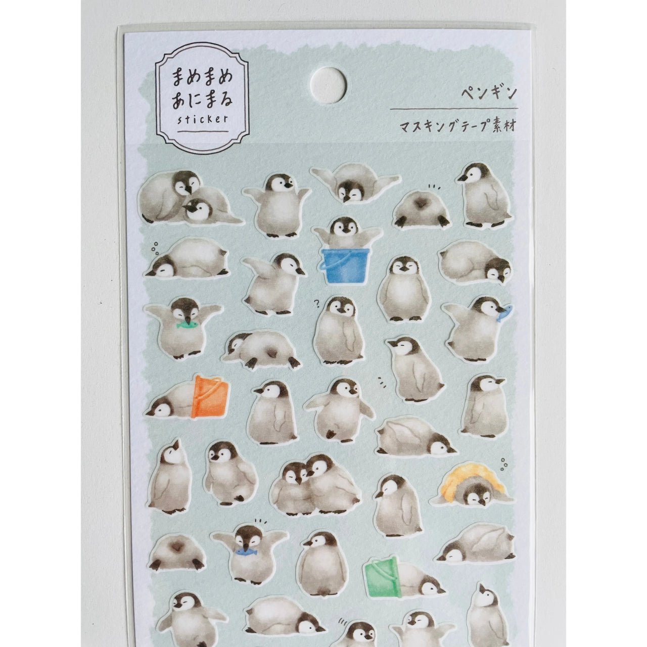 Japan Mind Wave Kawaii Penguins Stickers Sheet - Neko Stationary