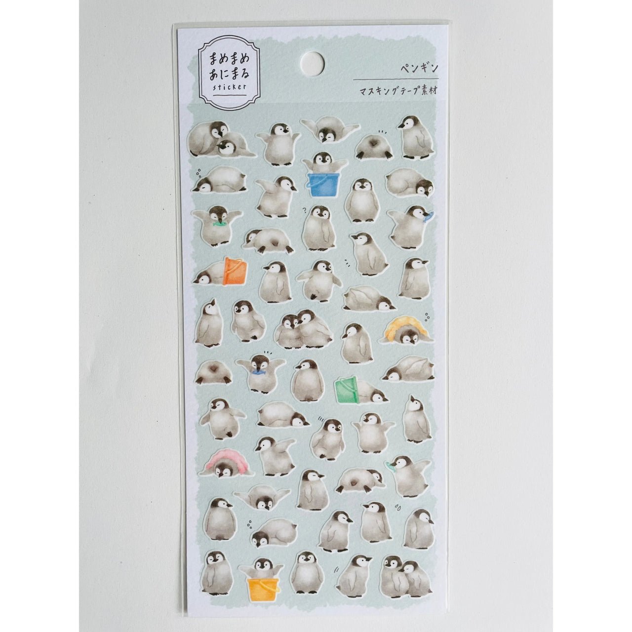 Japan Mind Wave Kawaii Penguins Stickers Sheet - Neko Stationary