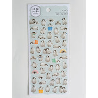 Japan Mind Wave Kawaii Penguins Stickers Sheet - Neko Stationary