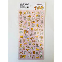 Japan Mind Wave Seals Potepuppy Kawaii Puppies Stickers Sheet - Neko Stationary