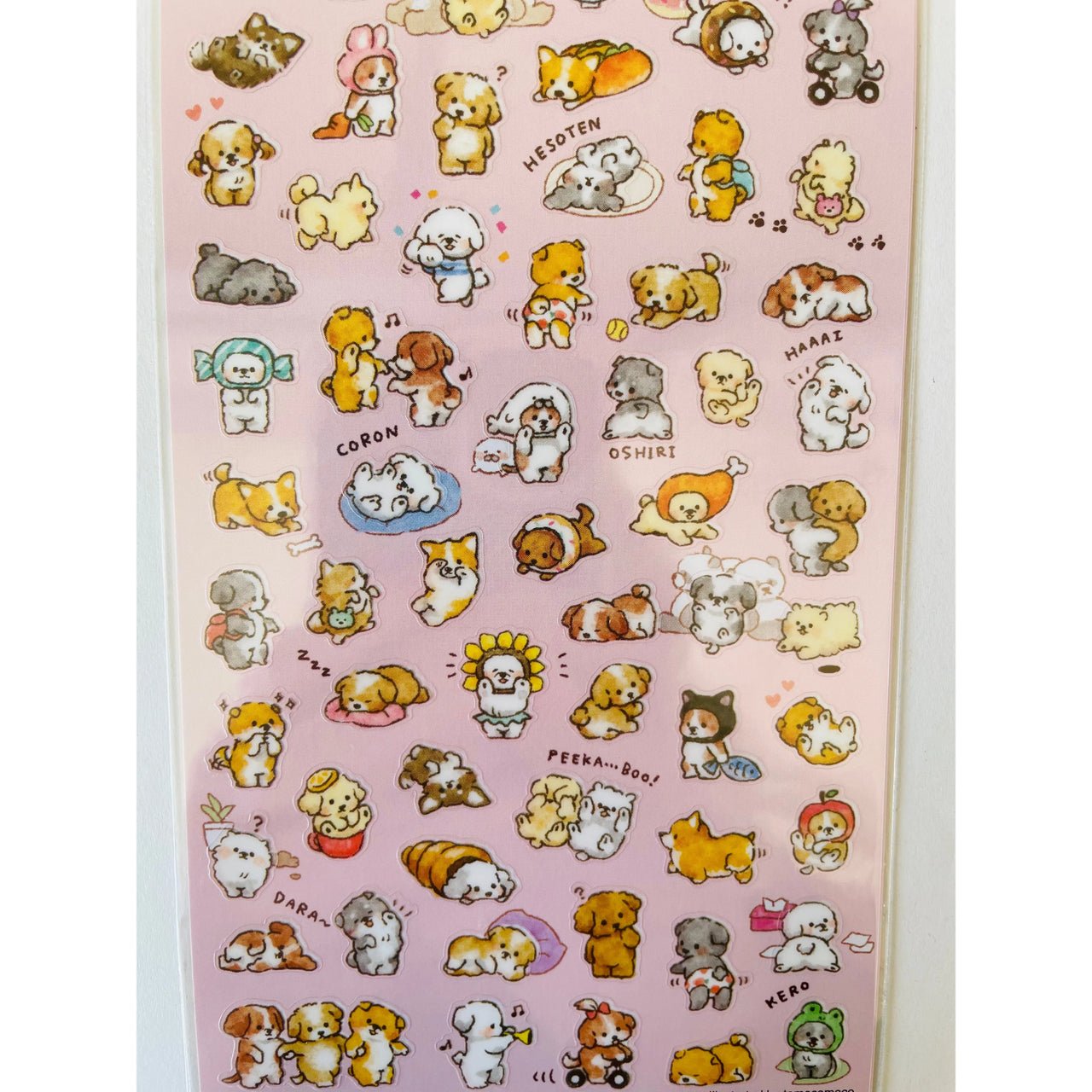 Japan Mind Wave Seals Potepuppy Kawaii Puppies Stickers Sheet - Neko Stationary