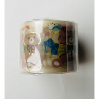 Japan Mind Wave Washi Tape Hokkori Life Bear Clear 30mm - Neko Stationary