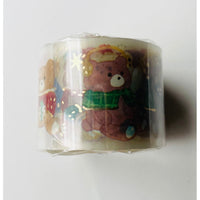 Japan Mind Wave Washi Tape Hokkori Life Bear Clear 30mm - Neko Stationary