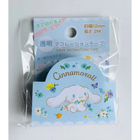 Japan Sanrio Transparent Decoration Washi Tape - Cinnamoroll - Neko Stationary