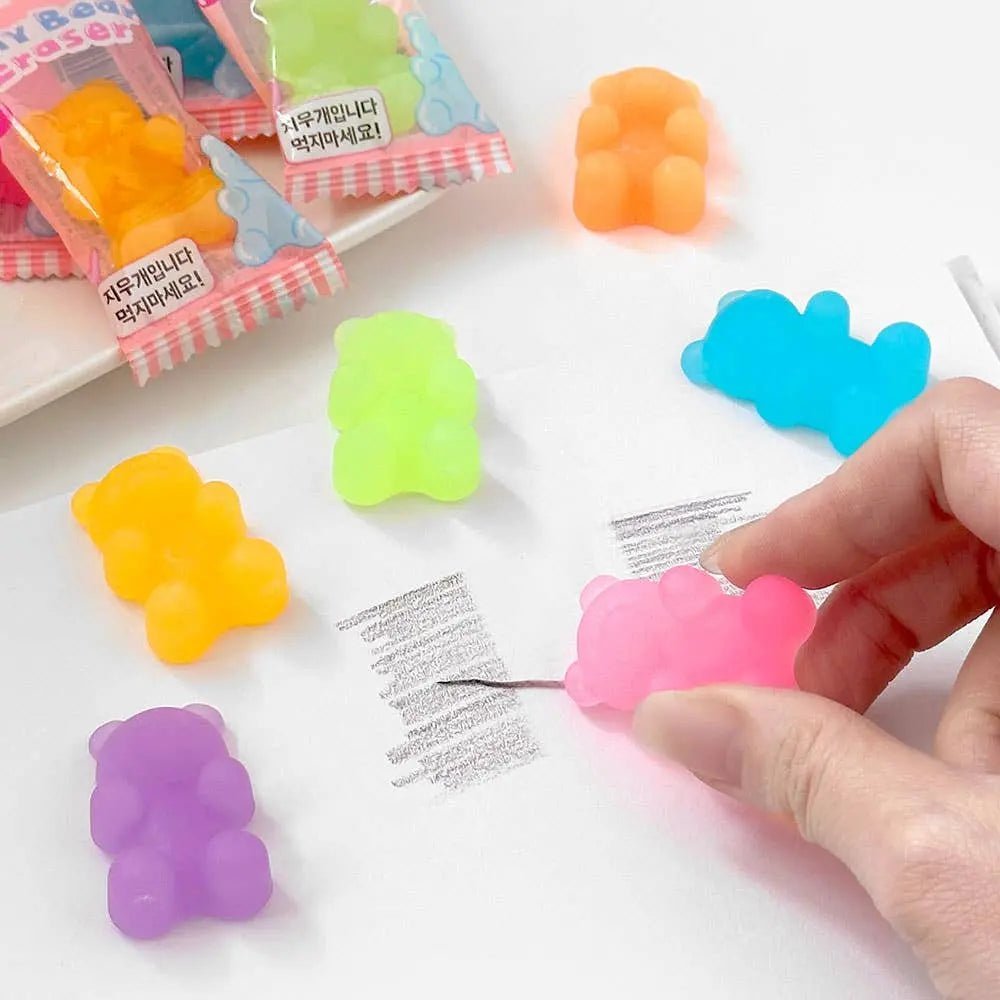 Jelly Bear Eraser – Candy Style Gummy Bear Eraser - Assorted Colours - Neko Stationary