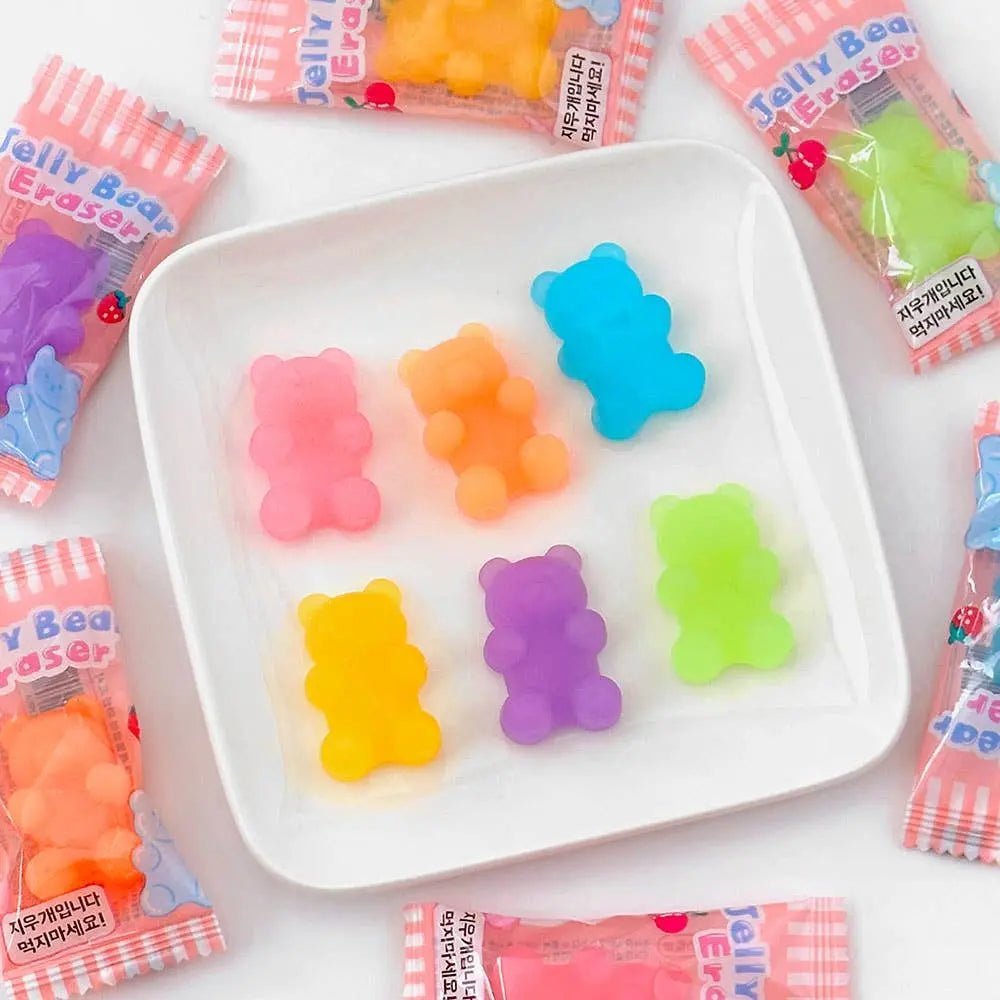 Jelly Bear Eraser – Candy Style Gummy Bear Eraser - Assorted Colours - Neko Stationary