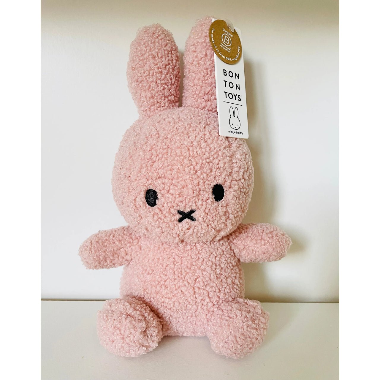 Miffy Tiny Teddy Pink Plush 23cm - 100% Recycled - Neko Stationary