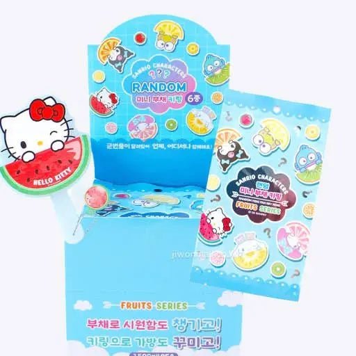 Sanrio Fruits Series Mini Fan Keyring - Random Blind Pack - Neko Stationary