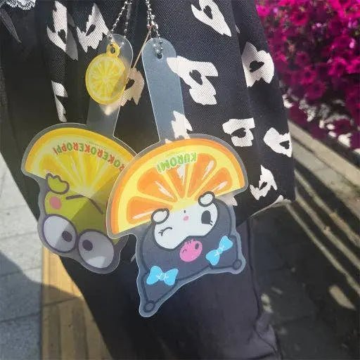 Sanrio Fruits Series Mini Fan Keyring - Random Blind Pack - Neko Stationary