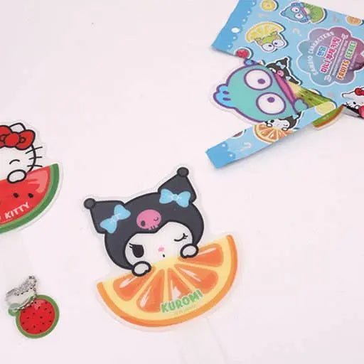 Sanrio Fruits Series Mini Fan Keyring - Random Blind Pack - Neko Stationary