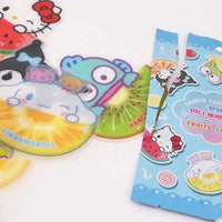 Sanrio Fruits Series Mini Fan Keyring - Random Blind Pack - Neko Stationary