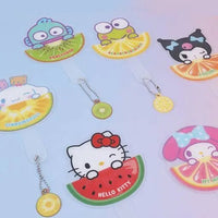 Sanrio Fruits Series Mini Fan Keyring - Random Blind Pack - Neko Stationary