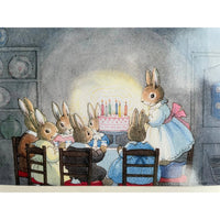 The Birthday Party - Cute Bunnies - Margaret Tempest Postcard - Neko Stationary